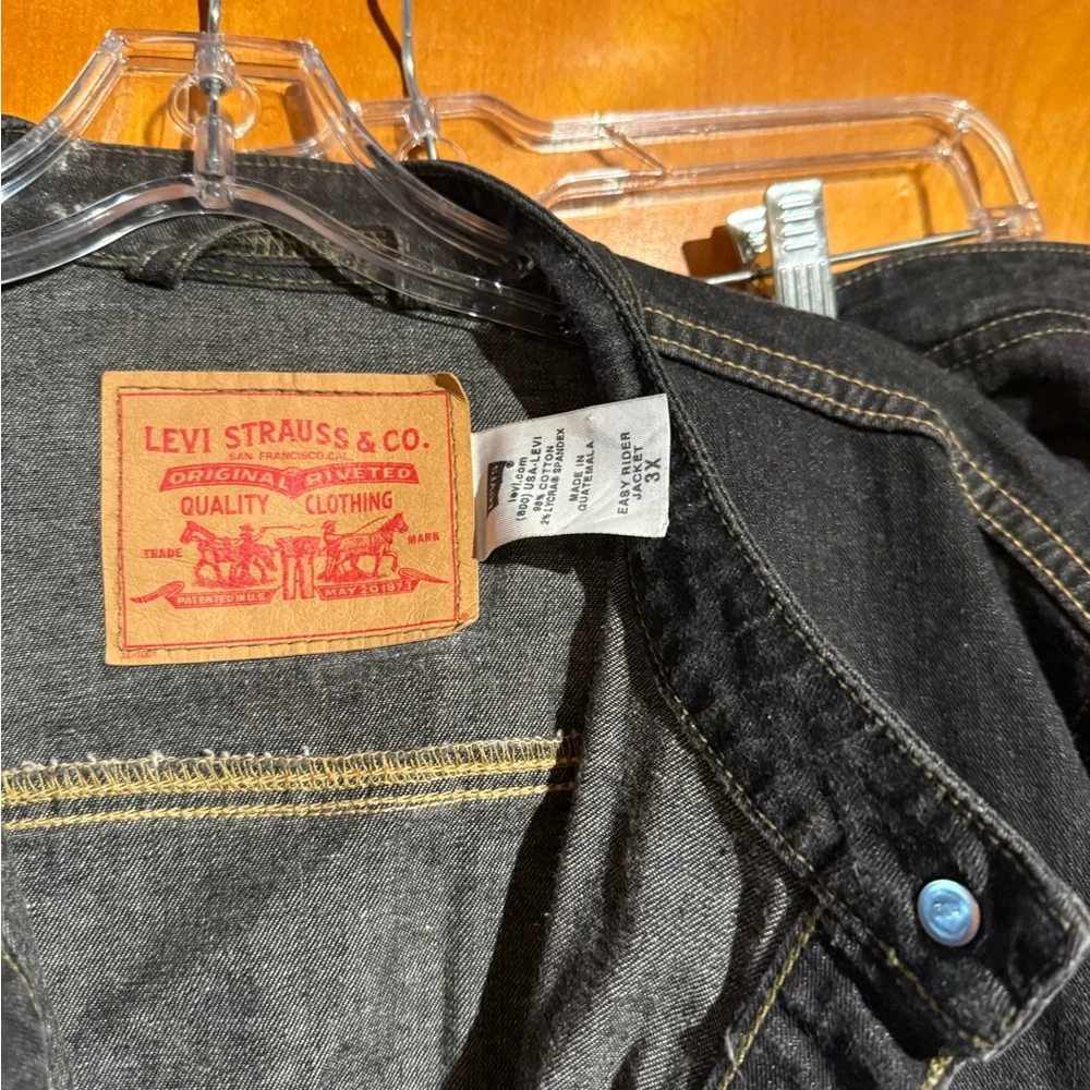 Levi's Black Denim Jacket and Jean set plus size 3x - Picture 2 of 7